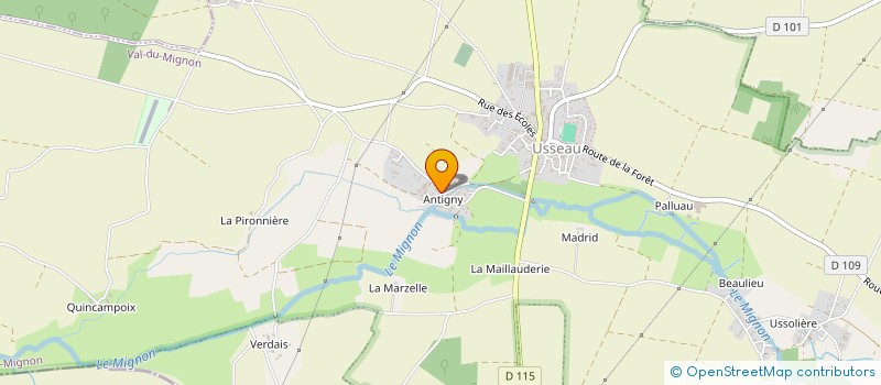 localisation de l'entreprise SAS  D'ANTIGNY  VAL-DU-MIGNON