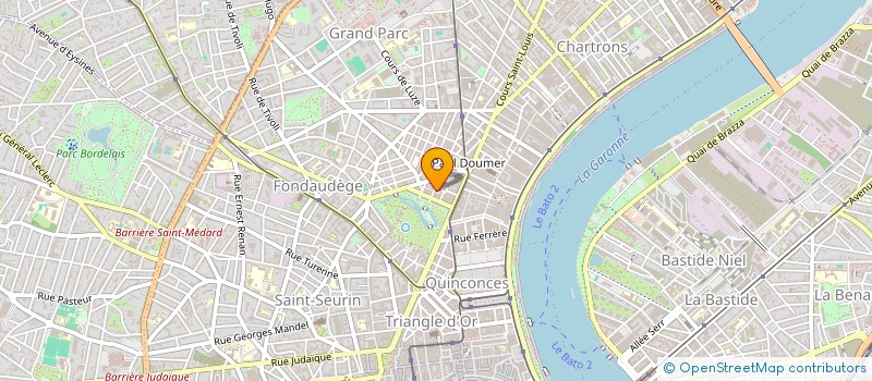 localisation de l'entreprise SAS D'ARCHITECTURE BRUNEAU ET KABEMBA ARCHITECTES ET URBANISTES ASSOCIES  BORDEAUX