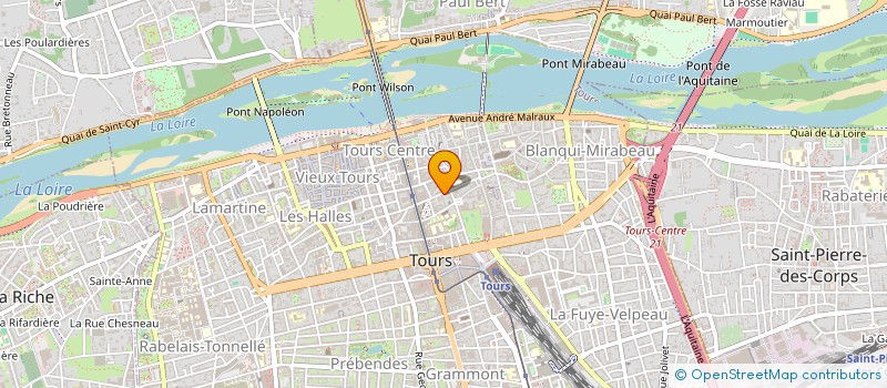 localisation de l'entreprise SAS D'ARCHITECTURE CABINET JOEL RIBOULEAU  TOURS