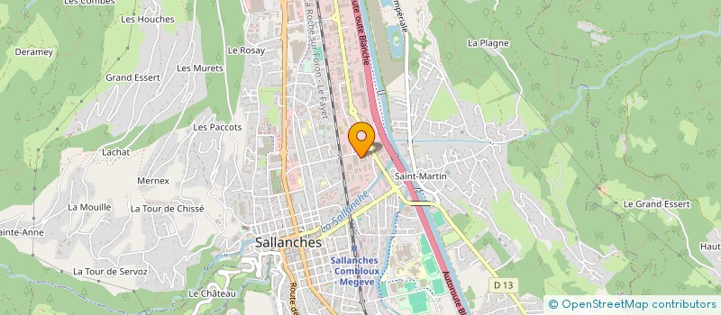 localisation de l'entreprise SAS DAMIEN SOUVIGNET à SALLANCHES