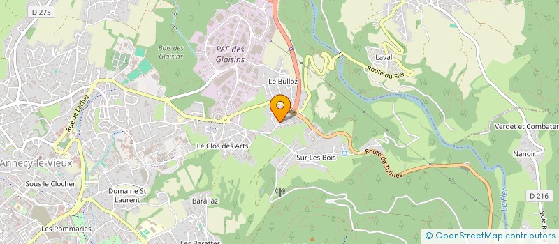 localisation de l'entreprise SAS DANIEL BARATIER à ANNECY