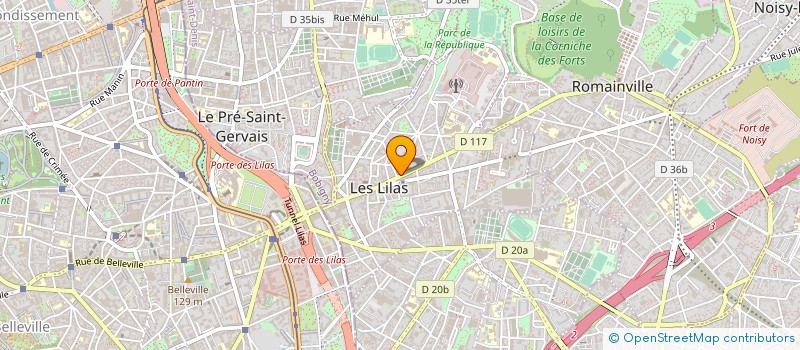 localisation de l'entreprise SAS DB HOLDING à LES LILAS