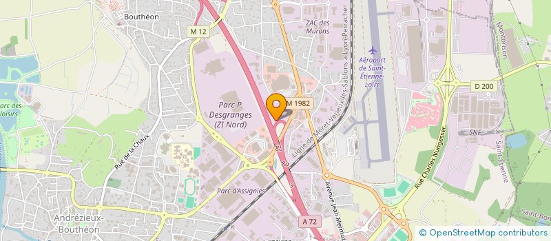 localisation de l'entreprise SAS DBV à ANDREZIEUX-BOUTHEON