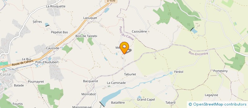 localisation de l'entreprise SAS DE BARTABEILLE  PONT-DU-CASSE