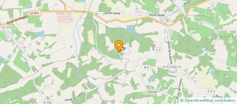 localisation de l'entreprise SAS DE BELLAIR  CRAVENCERES