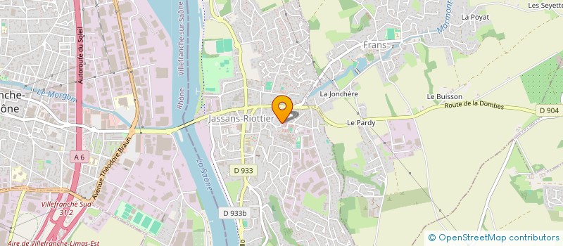 localisation de l'entreprise SAS DE CHAMP BOUVIER  JASSANS-RIOTTIER