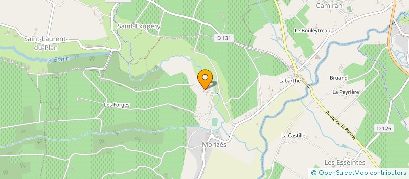 localisation de l'entreprise SAS DE JAD  MORIZES