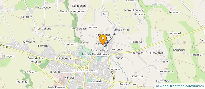 localisation de l'entreprise SAS DE KERVEUS à LAMPAUL-PLOUDALMEZEAU