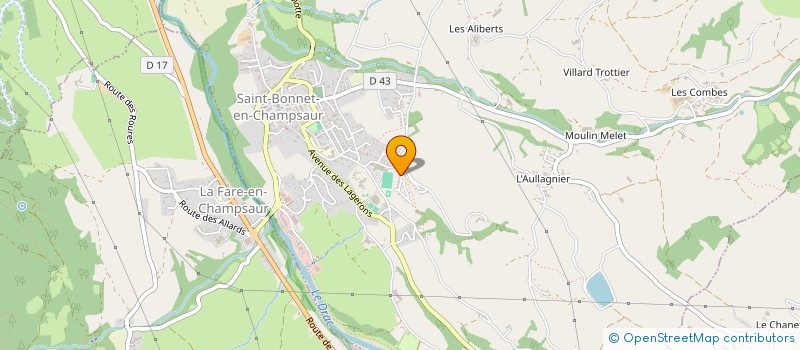 localisation de l'entreprise SAS DE L'AIGUILLE  SAINT-BONNET-EN-CHAMPSAUR