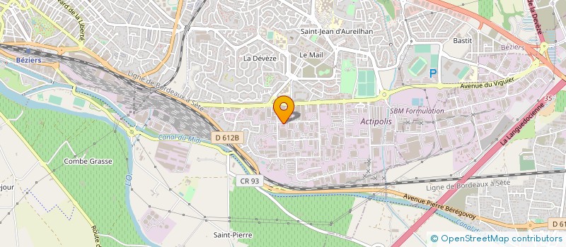 localisation de l'entreprise SAS DE L'ATRE à BEZIERS