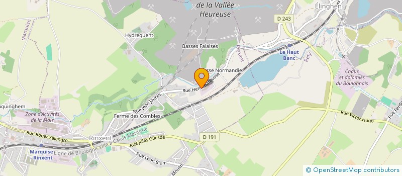 localisation de l'entreprise SAS DE L'HERMITAGE  RINXENT