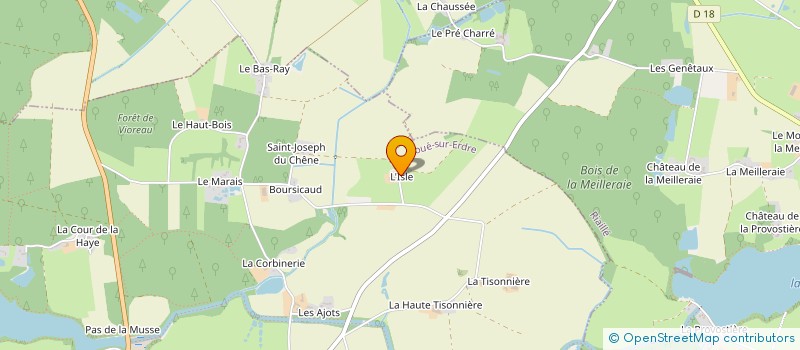 localisation de l'entreprise SAS DE L'ISLE à JOUE-SUR-ERDRE