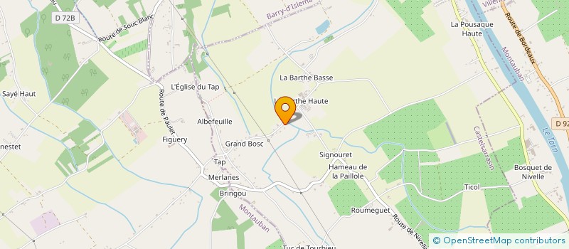 localisation de l'entreprise SAS DE LA BARTHE  ALBEFEUILLE-LAGARDE