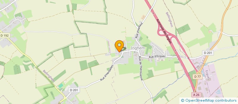 localisation de l'entreprise SAS DE LA BELLE PLUME  BELLINGHEM