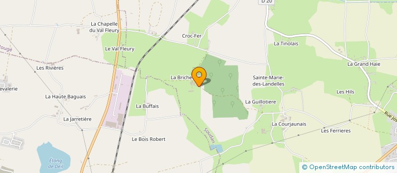 localisation de l'entreprise SAS DE LA BRICHETIERE  SOUDAN