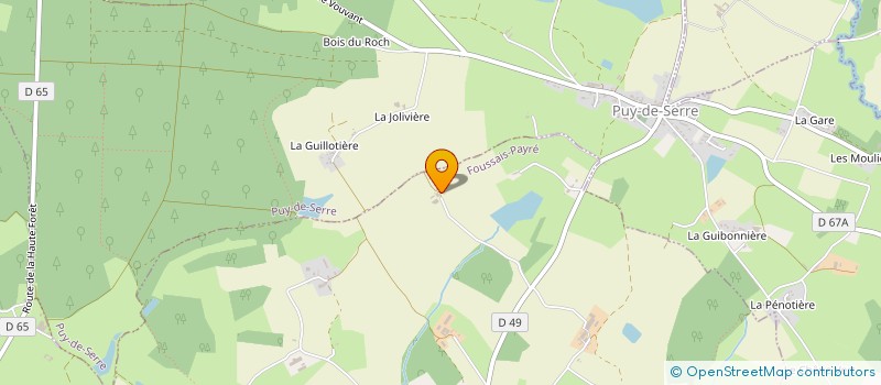 localisation de l'entreprise SAS DE LA JACOTIERE  FOUSSAIS-PAYRE