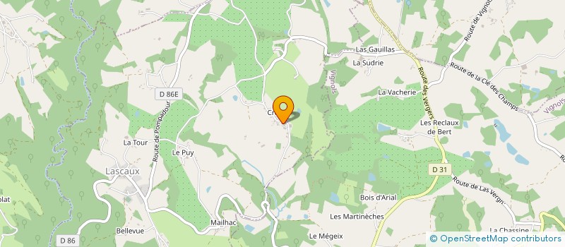 localisation de l'entreprise SAS DE LA JONCHERE  LASCAUX