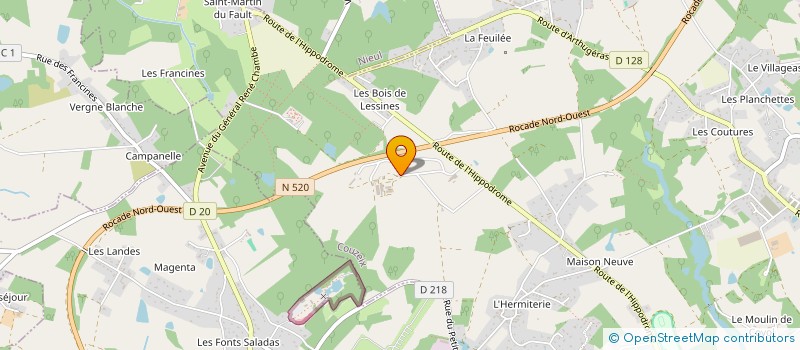 localisation de l'entreprise SAS DE LESSINES à COUZEIX