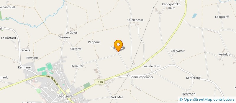 localisation de l'entreprise SAS DE PONTIGO  CLEGUEREC