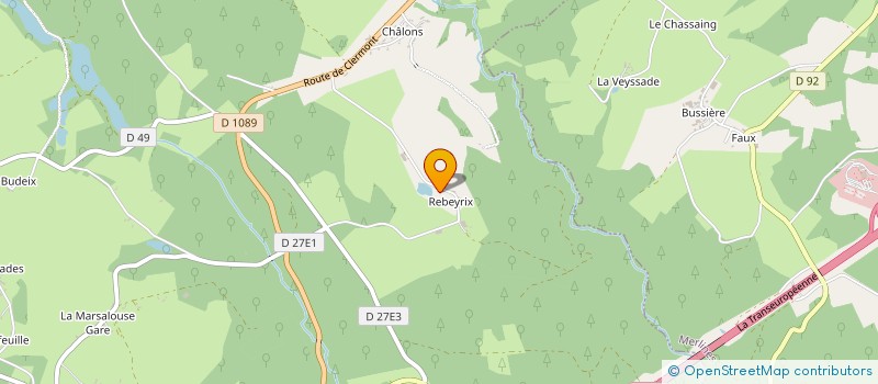 localisation de l'entreprise SAS DE REBEYRIX  AIX