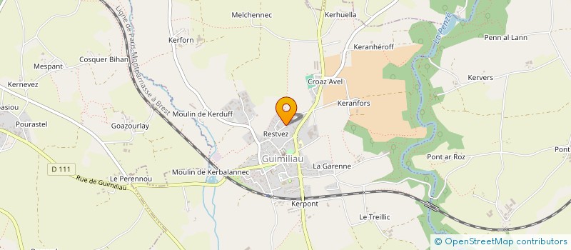 localisation de l'entreprise SAS DE RESTVEZ  GUIMILIAU