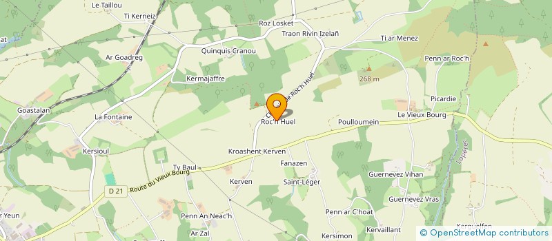 localisation de l'entreprise SAS DE ROZ HUEL à ROSNOEN