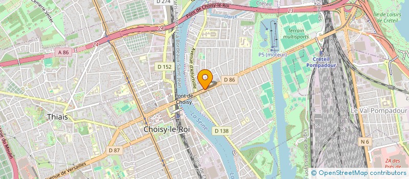 localisation de l'entreprise SAS DE VETERINAIRES V.H. ET ASSOCIES  CHOISY-LE-ROI