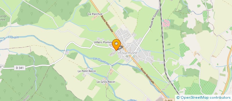 localisation de l'entreprise SAS DE VILLERS POMMARD  TOURMONT