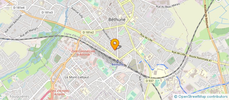 localisation de l'entreprise SAS DELABRE à BETHUNE