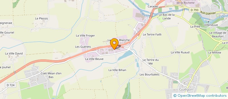 localisation de l'entreprise SAS DELALANDE ESCALIERS  GUEGON