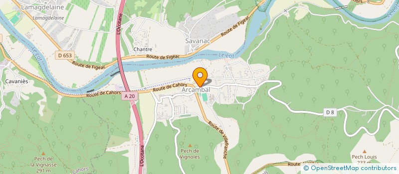 localisation de l'entreprise SAS DELJOU  ARCAMBAL