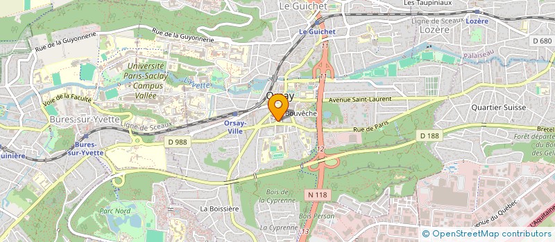 localisation de l'entreprise SAS DERSAY à ORSAY