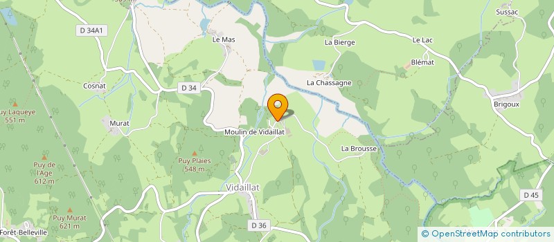 localisation de l'entreprise SAS DES BORDES à VIDAILLAT