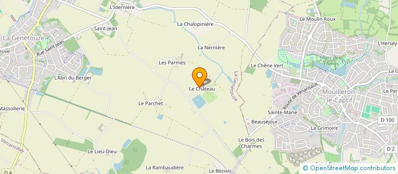 localisation de l'entreprise SAS DES DEUX COEURS  LA GENETOUZE