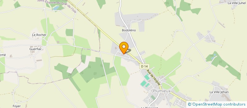 localisation de l'entreprise SAS DES LANDIERS  PLUMIEUX