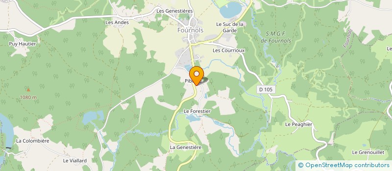 localisation de l'entreprise SAS DES MONTS DU LIVRADOIS  FOURNOLS