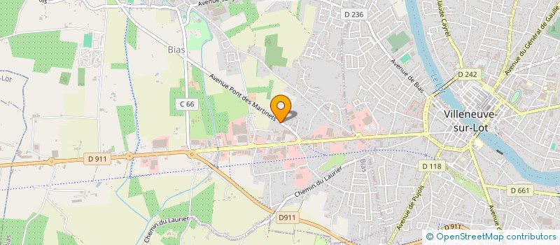 localisation de l'entreprise SAS DES TILLEULS  BIAS