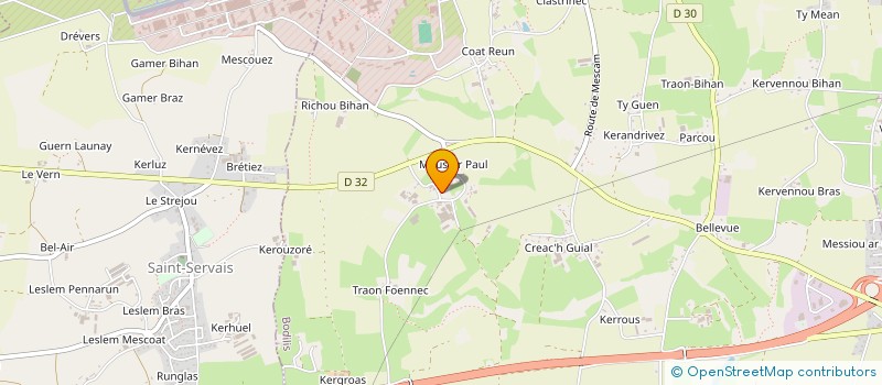 localisation de l'entreprise SAS DES TROIS VILLAGES  BODILIS