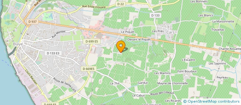 localisation de l'entreprise SAS DES VIGNOBLES PHILIPPE DE LAGARCIE  CARS