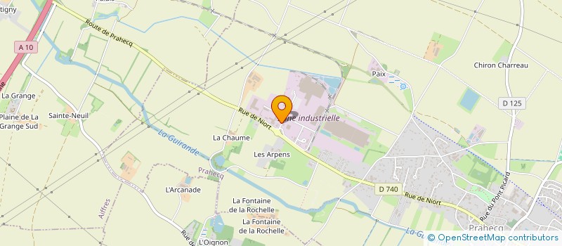 localisation de l'entreprise SAS DEUX-SEVRES USINAGE à PRAHECQ