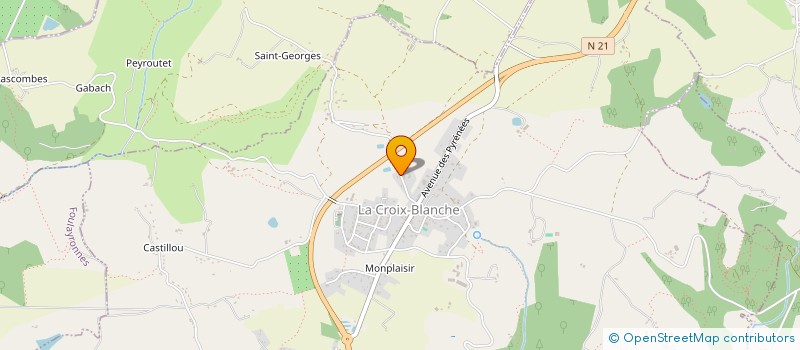 localisation de l'entreprise SAS DEVELOPPEMENT AVENIR AMENAGEMENT  LA CROIX-BLANCHE