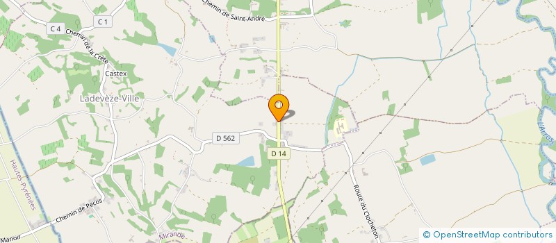 localisation de l'entreprise SAS DF  LADEVEZE-VILLE