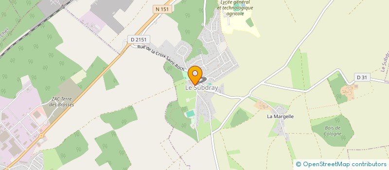 localisation de l'entreprise SAS DG RESTAURATION  LE SUBDRAY