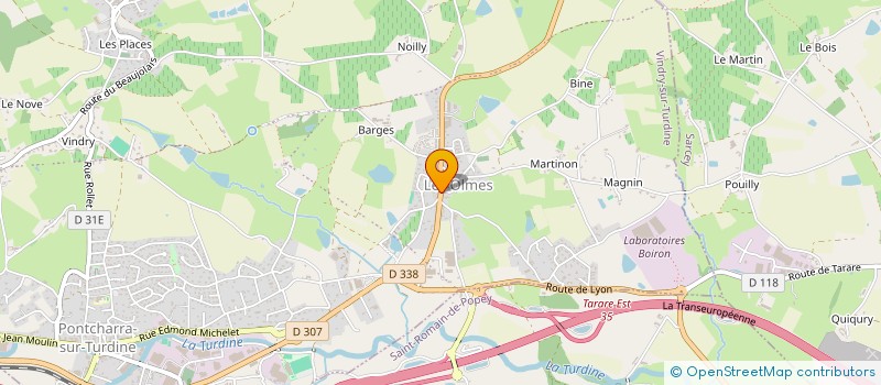 localisation de l'entreprise SAS DISTRAL  VINDRY-SUR-TURDINE