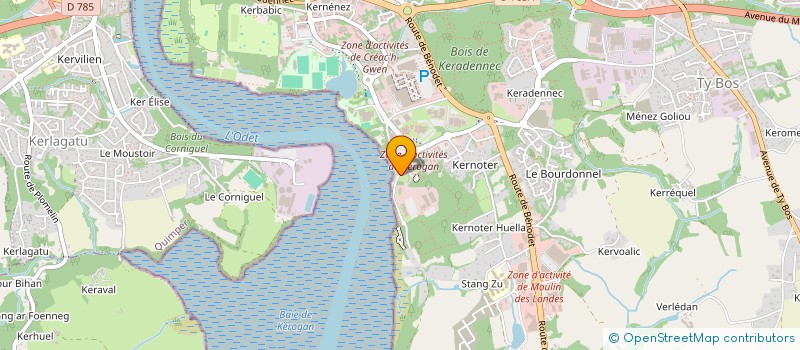 localisation de l'entreprise SAS DOMAINE DE KEROGAN  QUIMPER