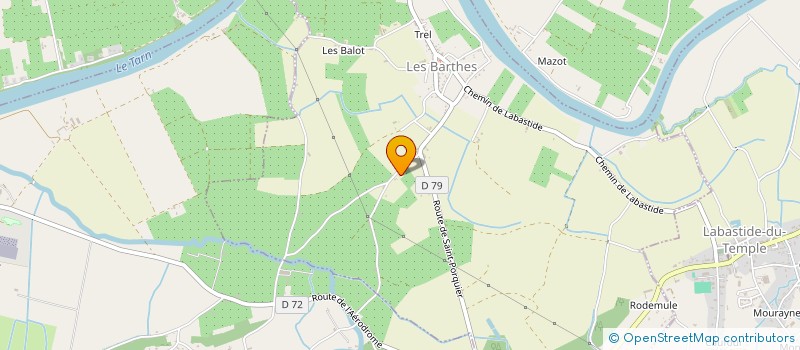 localisation de l'entreprise SAS DOMAINE DE LA GRAVE  LES BARTHES