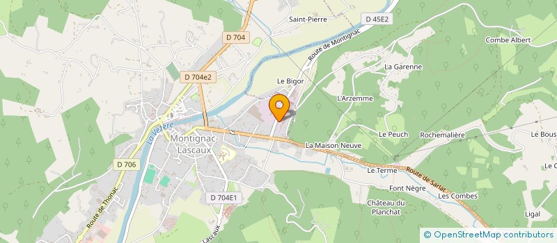 localisation de l'entreprise SAS DOMO 24 à MONTIGNAC-LASCAUX