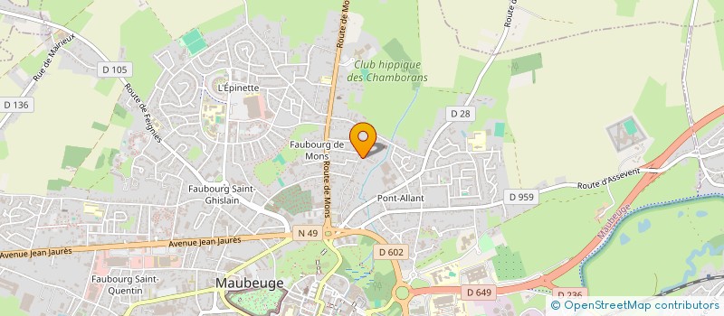 localisation de l'entreprise SAS DOUAI  MAUBEUGE