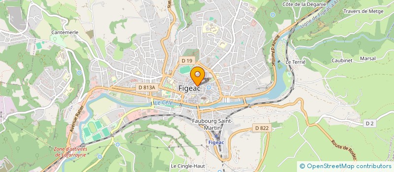 localisation de l'entreprise SAS DOUCEURS ET GOURMANDISES  FIGEAC