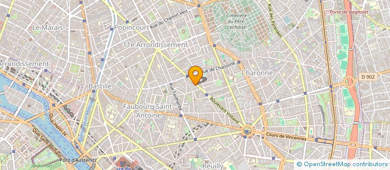 localisation de l'entreprise SAS DU 202 BOULEVARD VOLTAIRE  PARIS